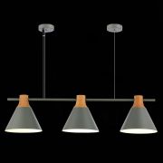 SLE125113-03 Светильник подвесной Серый/Серый, Светлое дерево E27 3*60W MODICA