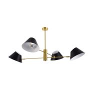 SLE1253-343-04 Светильник подвесной Латунь/Черный, Белый E14 4*60W NORBI