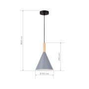 SLE1255-423-01 Светильник подвесной Черный/Серый E27 1*40W ARKET