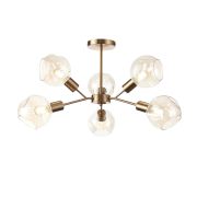 Уценка SLE155302-06 Светильник потолочный Античная медь/Янтарный E14 6*60W GENTORE