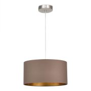 SLE300573-01 Светильник подвесной Никель/Темно-бежевый, Золотистый E27 1*40W BRESCIA