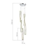 SL6205.103.05 Светильник подвесной ST-Luce Хром/Прозрачный LED 1*55W 4000K ELICA