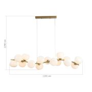 SL1519.303.16 Светильник подвесной ST-Luce Латунь/Белый G9 16*5W 4000K SWEVEN