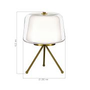 SL6127.304.01 Прикроватная лампа ST-Luce Латунь/Белый, Прозрачный LED 1*16W 3000K PANDORA