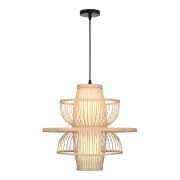 SL6241.513.01 Светильник подвесной ST-Luce Древесный/Белый E27 1*40W ALMA