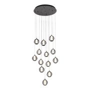 SL6520.403.13 Светильник подвесной ST-Luce черный жемчуг/прозрачно-дымчатый LED 1*65W 4000K HELMI