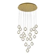 SL6520.303.20 Светильник подвесной ST-Luce латунь/прозрачный с пузырьками воздуха LED 1*100W 4000K HELMI