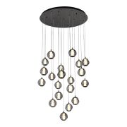 SL6520.403.20 Светильник подвесной ST-Luce черный жемчуг/прозрачно-дымчатый LED 1*100W 4000K HELMI