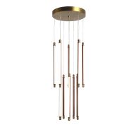 Уценка SL6225.303.10 Светильник подвесной ST-Luce Латунь/Терракотовый, Белый LED 10*6,5W 3000K BRICK