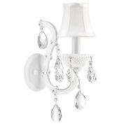 726611 Бра  PRINCIA 1х40W E14 (основание, напатронник БЕЛЫЙ, кристалл ПРОЗРАЧНЫЙ)