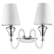 809626 Бра OTTO 2х40W E14 БЕЛЫЙ ткань