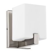 805610 Светильник настенный QUBICA 1х40W E14 13см НИКЕЛЬ/БЕЛЫЙ