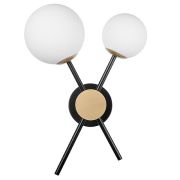 815620 Бра CROCO 2х40W E14 ЧЕРНЫЙ МАТОВЫЙ/ЗОЛОТО