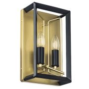 713627 Бра REGOLO 2х40W E14 ЧЕРНЫЙ МАТОВЫЙ/ЗОЛОТО