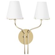 758622 Бра DIAFANO 2х40W G9 ЗОЛОТО/БЕЛЫЙ