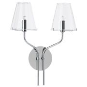 758624 Бра DIAFANO 2х40W G9 ХРОМ/ПРОЗРАЧНЫЙ