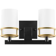 731627 Бра CERO 2х40W E14 ЧЕРНЫЙ/ЗОЛОТО/БЕЛЫЙ