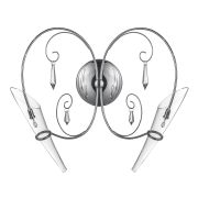 755624 Бра SCARABEO 2х35W G4 12V ХРОМ хрусталь+стекло