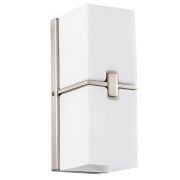 805620 Светильник настенный QUBICA 2х40W E14 НИКЕЛЬ/БЕЛЫЙ