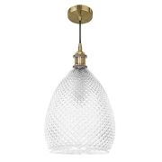 798021 Люстра GENNI 1х40W E27 ЛАТУНЬ/ПРОЗРАЧНЫЙ