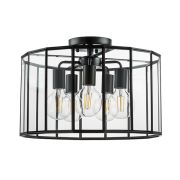 798257 Люстра GENNI 5х40W E27 ЧЕРНЫЙ МАТОВЫЙ/ПРОЗРАЧНЫЙ