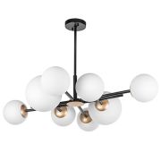 815480 Люстра CROCO 8х40W E14 ЧЕРНЫЙ МАТОВЫЙ/ЗОЛОТО