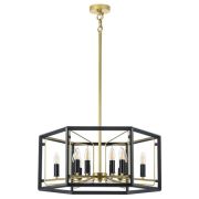 713327 Люстра REGOLO 12х40W E14 ЧЕРНЫЙ МАТОВЫЙ/ЗОЛОТО