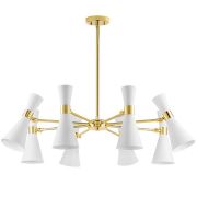 816086 Люстра DUMO 8х40W E14 БЕЛЫЙ МАТОВЫЙ/ЗОЛОТО