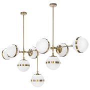 813191 Люстра GLOBO 9х40W E14 бронза/белый