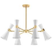 816066 Люстра DUMO 6х40W E14 БЕЛЫЙ МАТОВЫЙ/ЗОЛОТО