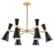 816067 Люстра DUMO 6х40W E14 ЧЕРНЫЙ МАТОВЫЙ/ЗОЛОТО