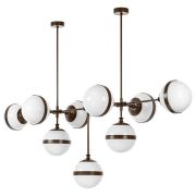 813197 Люстра GLOBO 9х40W E14 умбра/белый