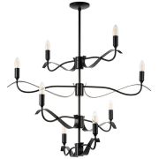 733287 Люстра RAGNO 8х40W E14 ЧЕРНЫЙ МАТОВЫЙ