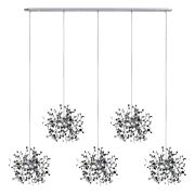 L5PL721134 Подвес пятерной линейный EXTRA 5x3x5W(led) G9  (721134 - 5 + 572164 -1) ХРОМ