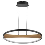 723127 Люстра LODI LED 36W 2880LM ЧЕРНЫЙ/ДЕРЕВО 3000K