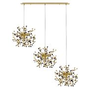 L3PL721132 Подвес тройной линейный EXTRA 3x3x5W(led) G9  (721132 - 3 + 572122 -1) ЗОЛОТО