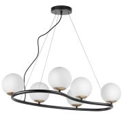 815360 Люстра CROCO 6х40W E14 ЧЕРНЫЙ МАТОВЫЙ/ЗОЛОТО