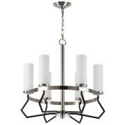 723065 Люстра FLUME 6х40W E14 ЧЕРНЫЙ МАТОВЫЙ/НИКЕЛЬ