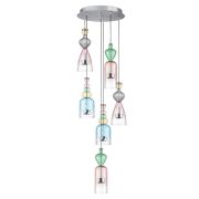 814069  2КОР! Люстра BELLE LED 6х8W 2400LM АЛЮМИНИЙ/МУЛЬТИКОЛОР 3000K