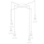 757066 Люстра CONE 6х40W GU10 БЕЛЫЙ МАТОВ/ПРОЗРАЧНО-МАТОВЫЙ