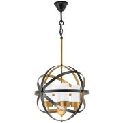 731147 Люстра CERO 4х40W E14 ЧЕРНЫЙ/ЗОЛОТО/БЕЛЫЙ