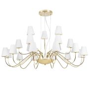 758212 Люстра подв. DIAFANO 21х40W G9 ЗОЛОТО/БЕЛЫЙ