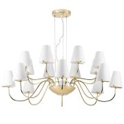 758162 Люстра подв. DIAFANO 16х40W G9 ЗОЛОТО/БЕЛЫЙ
