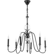 732067 Люстра RAGNO 6х40W E14 ЧЕРНЫЙ
