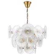 799083 Люстра RETRO 8х8W (led) E14 ЛАТУНЬ/ПРОЗРАЧНЫ