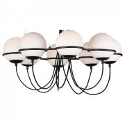 803287 Люстра GLOBO 8х40W E14 ЧЕРНЫЙ МАТОВЫЙ/БЕЛЫЙ