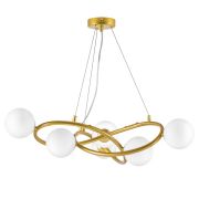 799063 Люстра GLOBO 6х6W (led) G9 ЗОЛОТО/БЕЛЫЙ