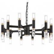 734247 Люстра IRIS 76W LED 3148LM 120G ЧЕРНЫЙ/ЗОЛОТО 3000K