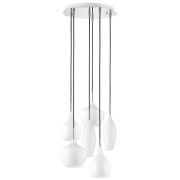 803060 Подвес PENTOLA 6х40W E14 ХРОМ/БЕЛЫЙ