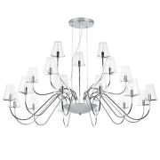 758214 Люстра подв. DIAFANO 21х40W G9 ХРОМ/ПРОЗРАЧНЫЙ